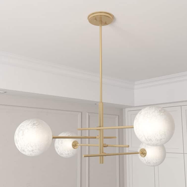 Caucy 4-Light Sputnik Modern Chandelier-UL - 32 inches