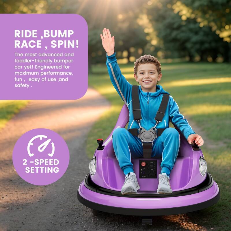 12V Bumper Car Ride On Toys for Kids & Toddlers with Remote Control