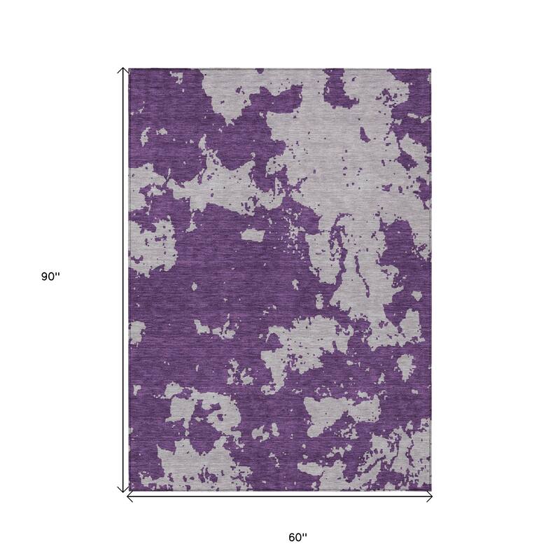 HomeRoots Abstract Transitional Rectangle Outdoor Rug