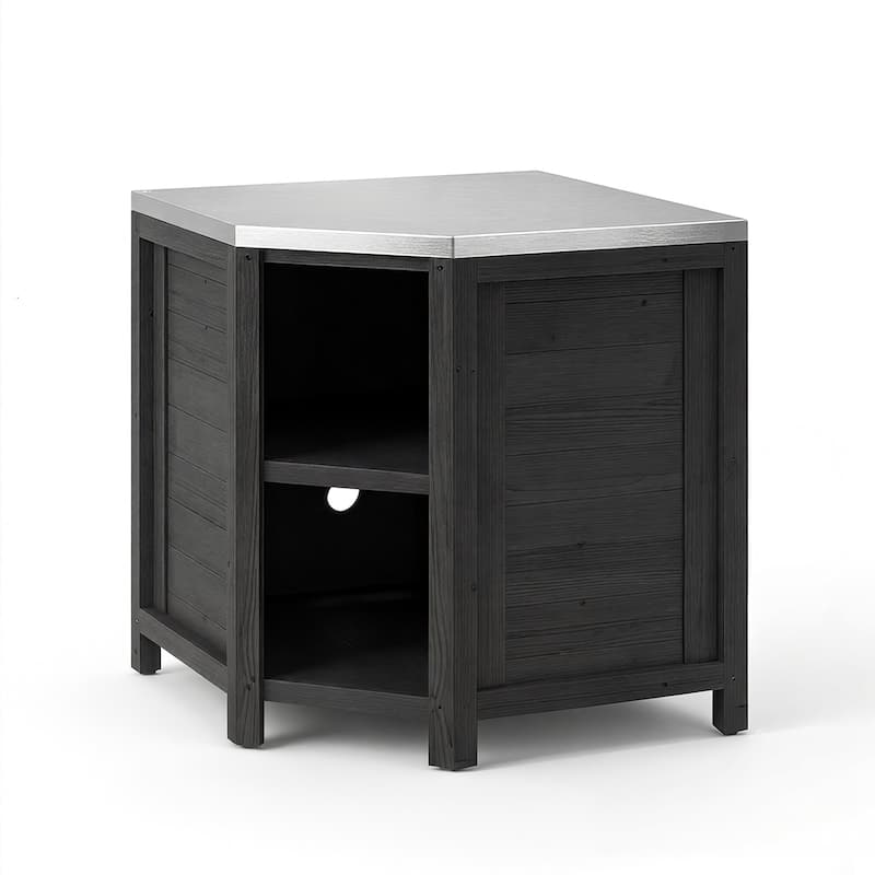 Modular Outdoor Kitchen Island Set, 100% Solid Wood BBQ Cabinet , Patio Kitchen Bar Table