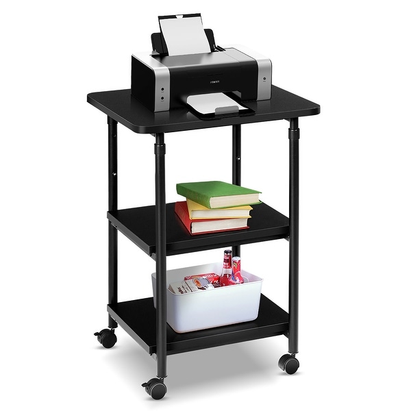 Rolling printer shop cart with drawers
