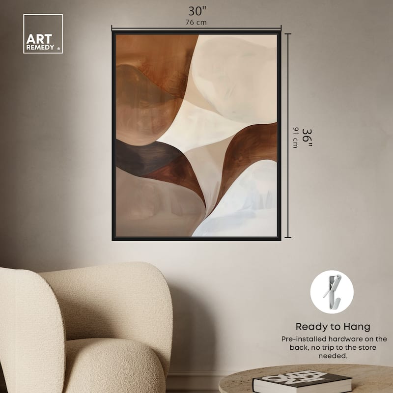 Art Remedy Dream Away Ii Framed Abstract Shapes 1 Piece Canvas Wall Art
