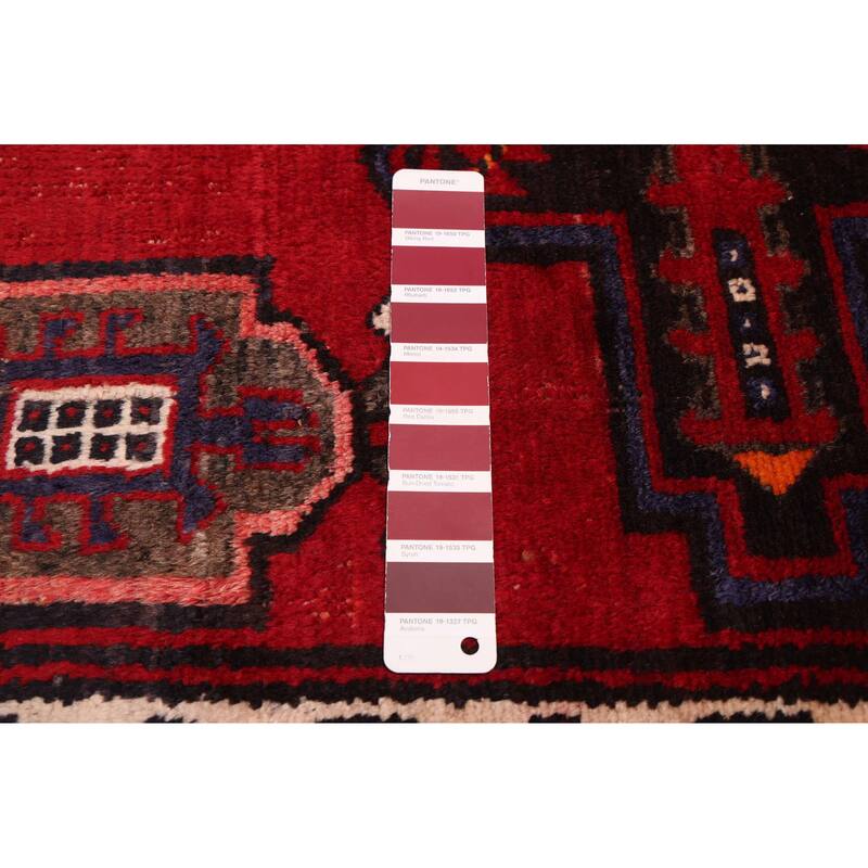 ECARPETGALLERY Hand-knotted Andelz Red Wool Rug - 3'2 x 9'2