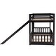preview thumbnail 10 of 47, Traditional Morden Style Twin Over Twin Wood Bunk Bed,Solid Wood Structure with High Guardrail,Convertible Ladder and Slide