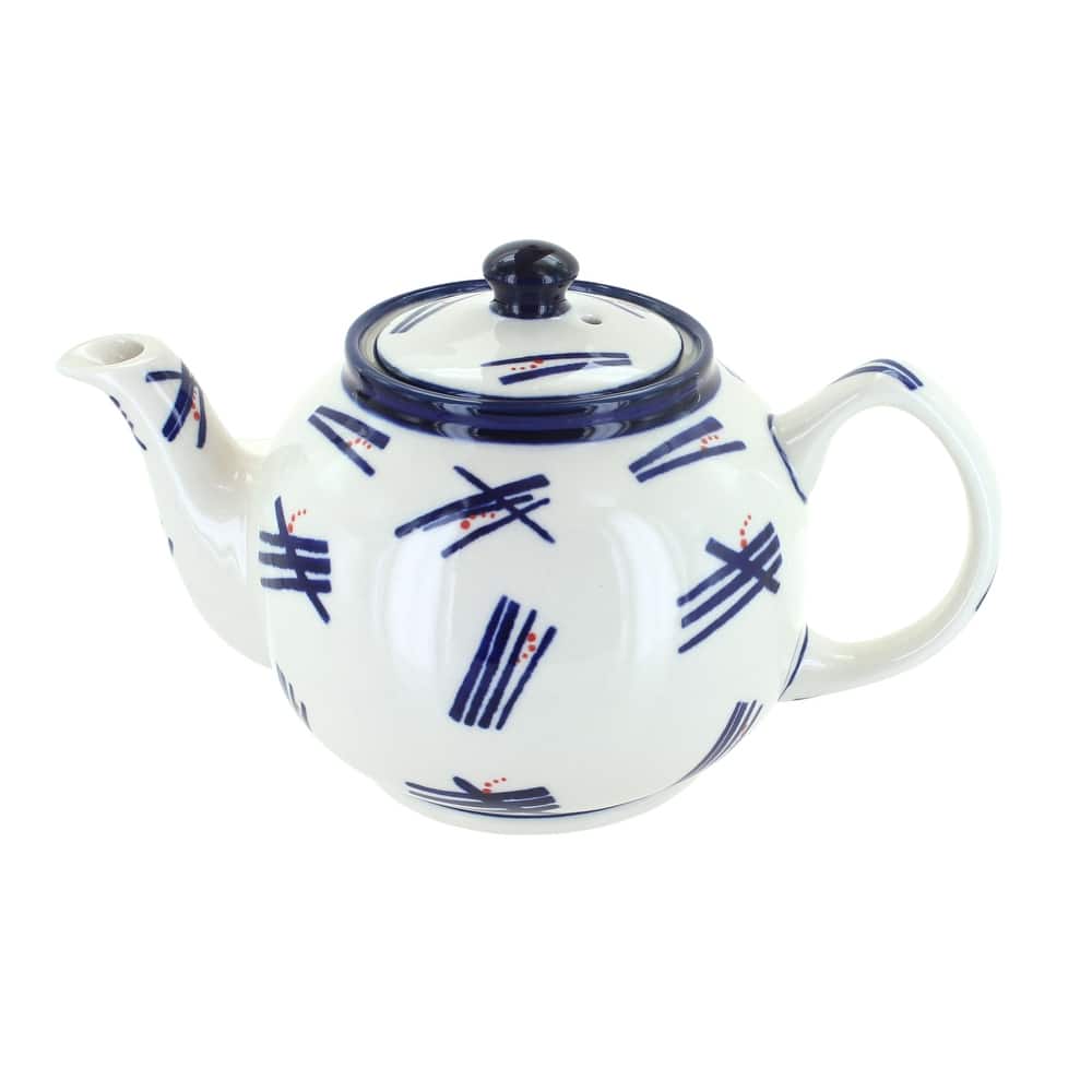 Blue Rose Polish Pottery 596 Zaklady Medium Teapot