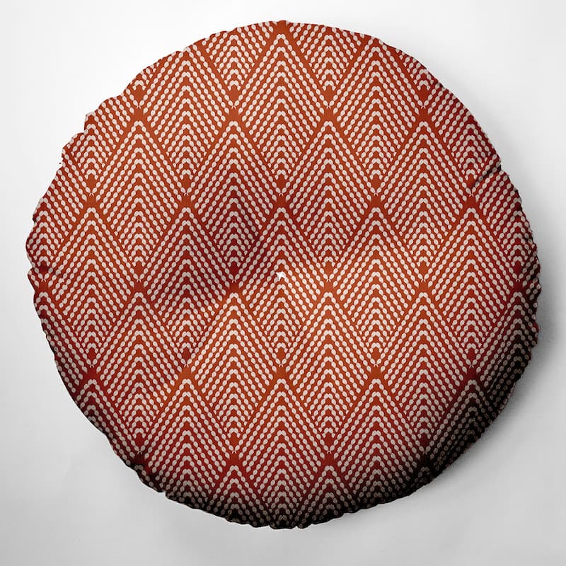 Lifeflor Design Tufted Floor Pillow - 30" Diameter - Rust