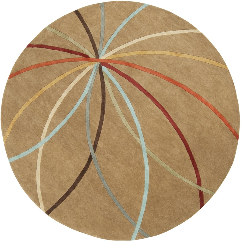 Livabliss Forum Handmade Transitional Wool Area Rug - Multi - 8' x 8' Round