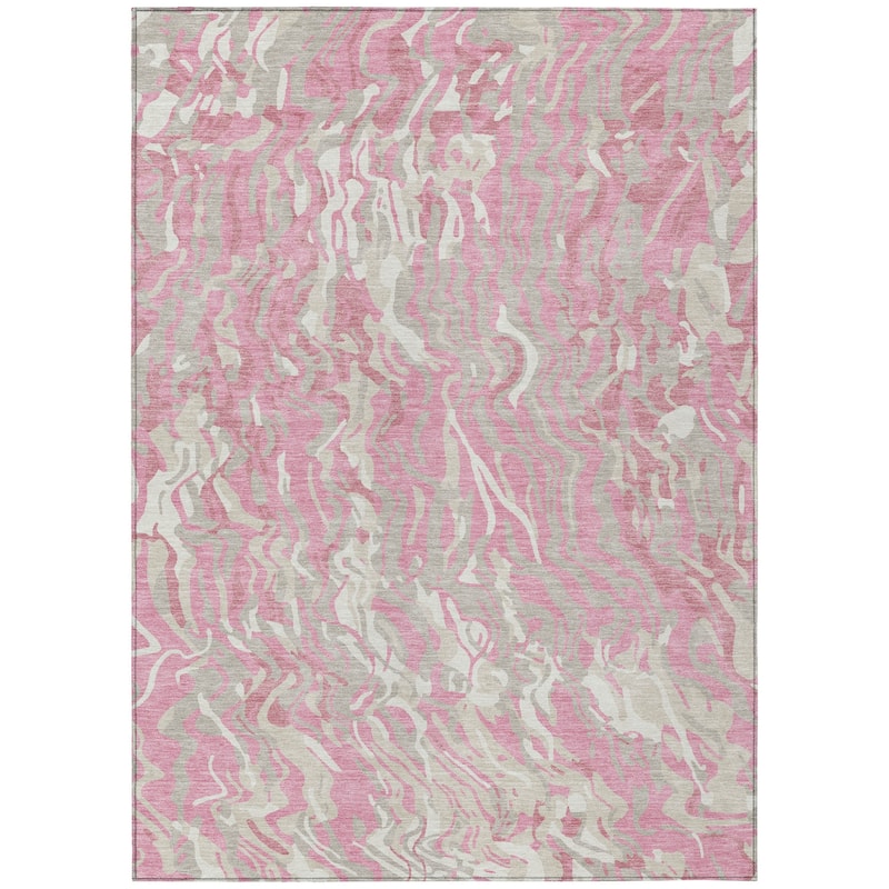 HomeRoots Abstract Transitional Rectangle Outdoor Rug