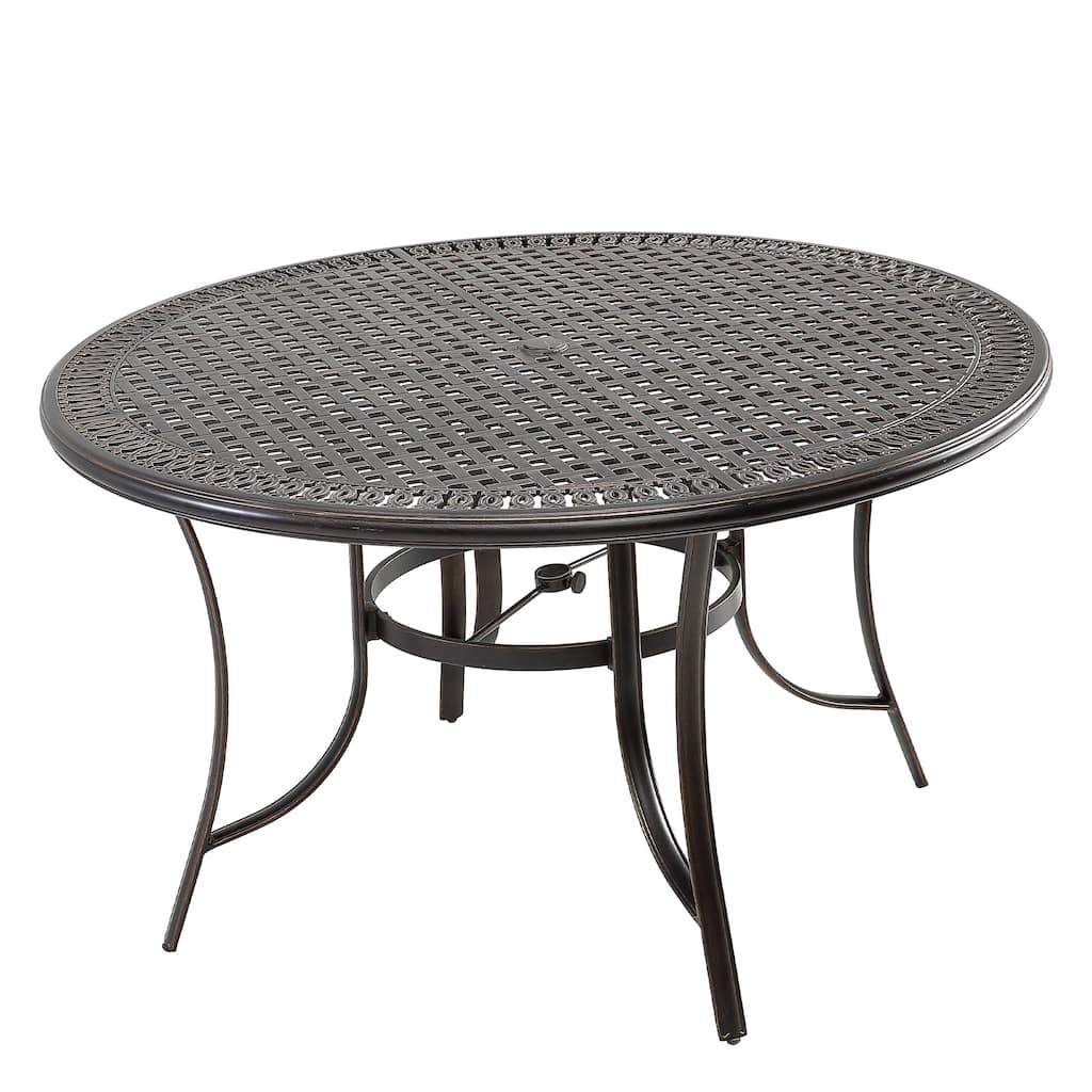 Cast aluminum high dining table