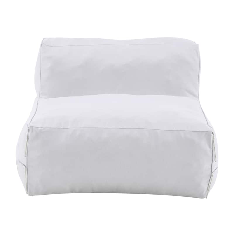 Christopher Knight Home - Nerissa 5-Piece Modular Outdoor/Indoor Bean Bag Sectional Sofa Set with Shredded Foam Filled & Ottoman