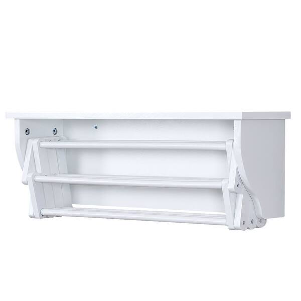Shop Costway Wall Mounted Drying Rack Folding Clothes Towel
