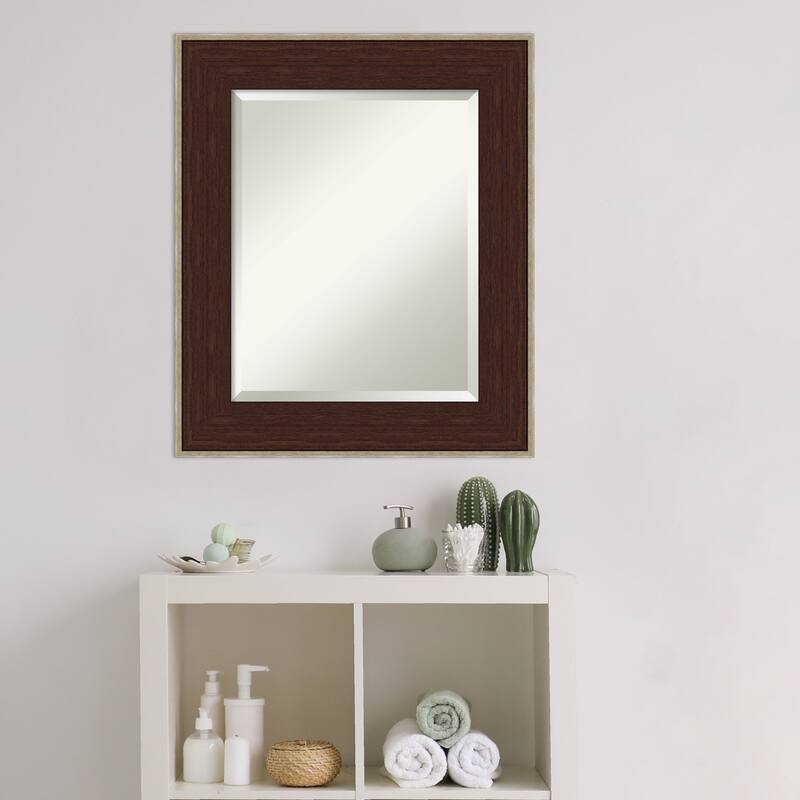 Beveled Bathroom Wall Mirror - William Frame