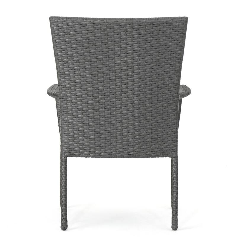 Benhill Outdoor Contemporary Wicker Stacking Chairs (Set of 2) by Christopher Knight Home
