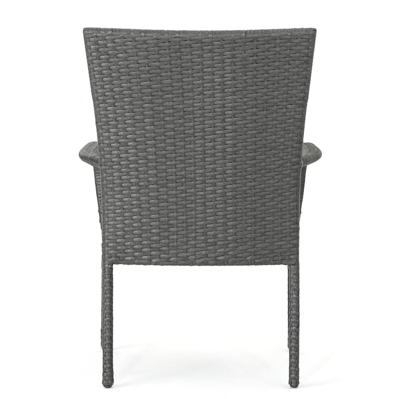 Christopher Knight Home Benhill Outdoor Contemporary Wicker Stacking Chairs (Set of 2)