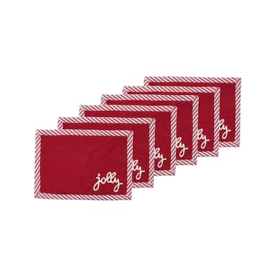 Jolly Tufted Placemats Set of 6, 14" x 20"