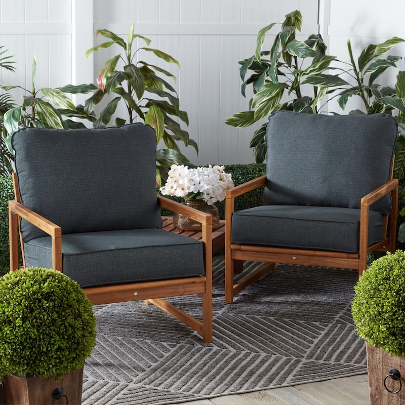 Outdoor 2-Piece Reversible Deep Seat Cushion Set (Cushions Only)