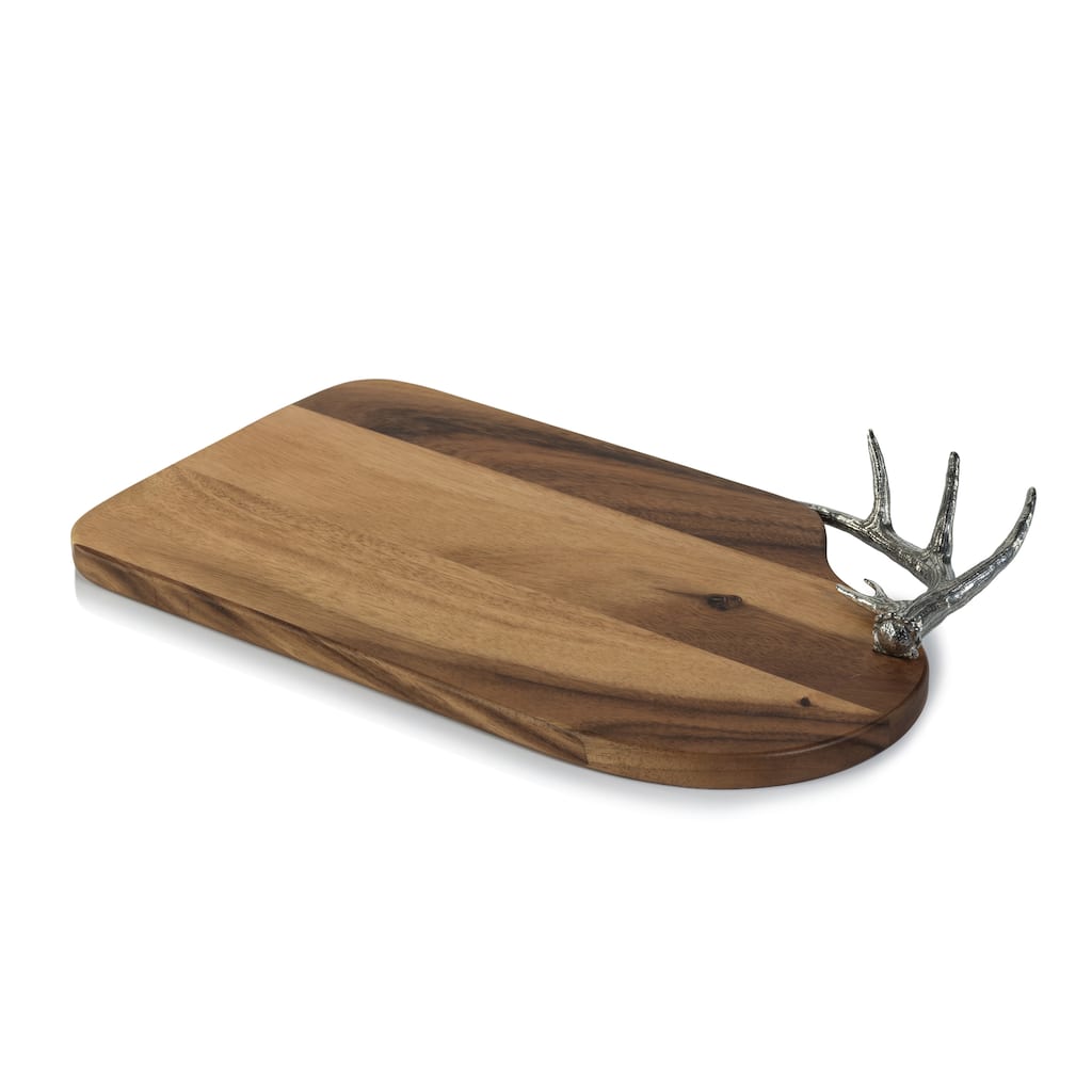 Malachi Cheese & Charcuterie Board with Pewter Antler Handle