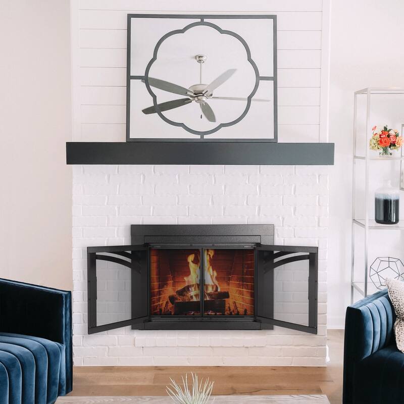 Pleasant Hearth Axel Fireplace Glass Door