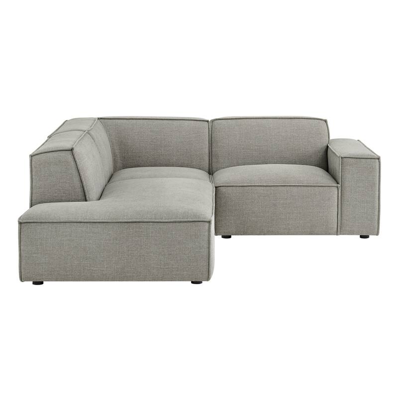 Restore 3-Piece Performance Fabric Upholstered Modular L-Shaped Sectional Sofa