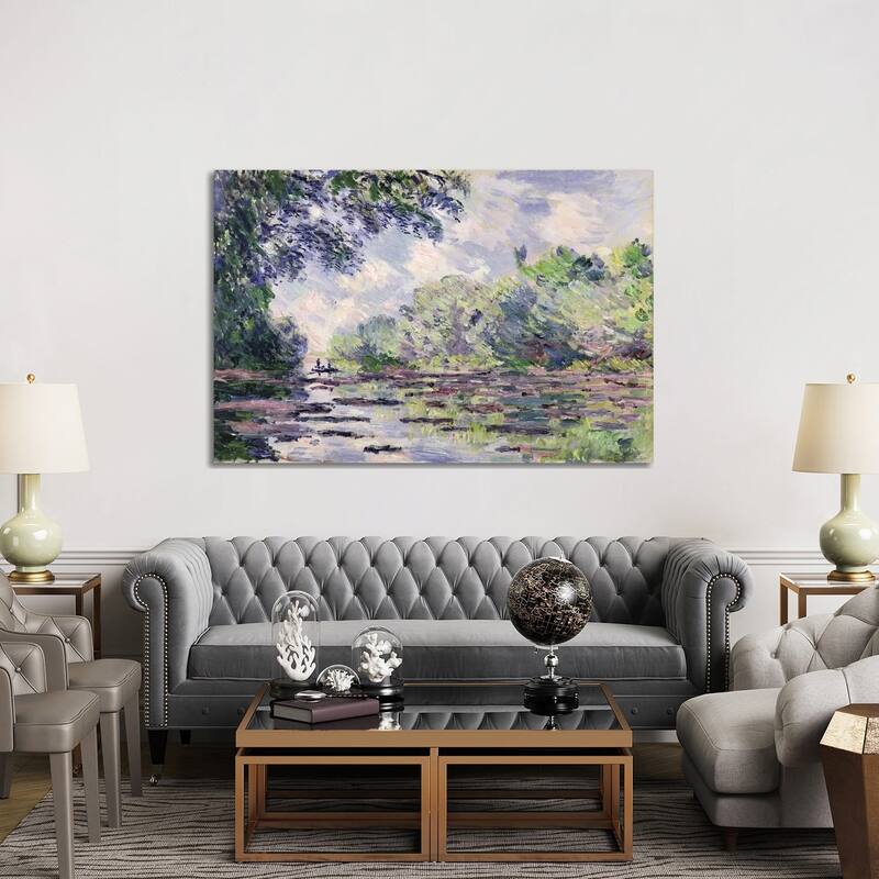 iCanvas "The Seine at Giverny, 1885 " by Claude Monet Canvas Print