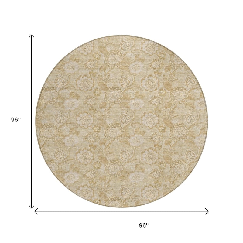 HomeRoots Floral Transitional Rectangle Outdoor Rug