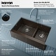 preview thumbnail 3 of 17, Karran Farmhouse/Apron-Front Quartz Double Bowl Kitchen Sink Kit