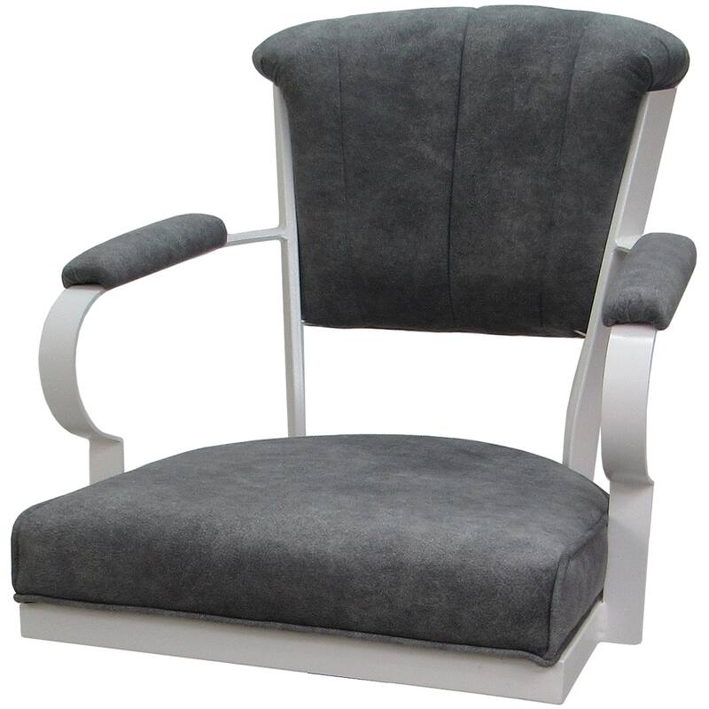 Miami Swivel Metal Caster Chair on Reading Base - 18" High Seat