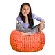 preview thumbnail 67 of 193, Kids Bean Bag Chair, Big Comfy Chair - Machine Washable Cover 27 Inch Medium - Pattern Scrolls Red and Yellow