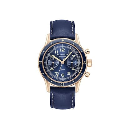 Blancpain Air Command Flyback Men's Watch - Rose Gold Case