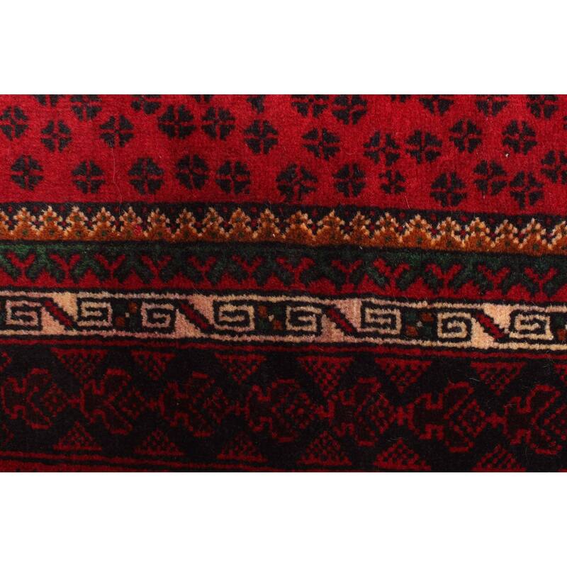 ECARPETGALLERY Hand-knotted Teimani Red Wool Rug - 2'10 x 4'6