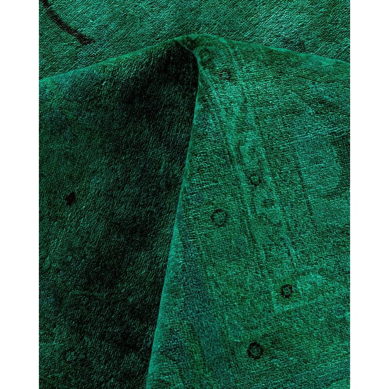 Contemporary Overdyed Wool Hand Knotted Area Rug - 10' 1" x 13' 7"