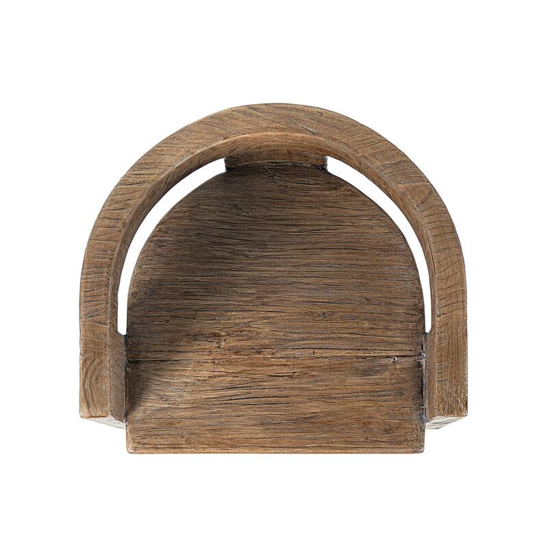 Jennifer Taylor Home Soren Solid Reclaimed Elm Sculptural Accent Curved Dining Chair