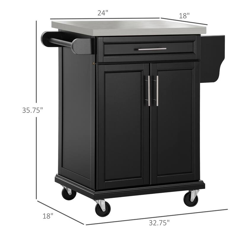 Kitchen Island On Wheels(no include stool)