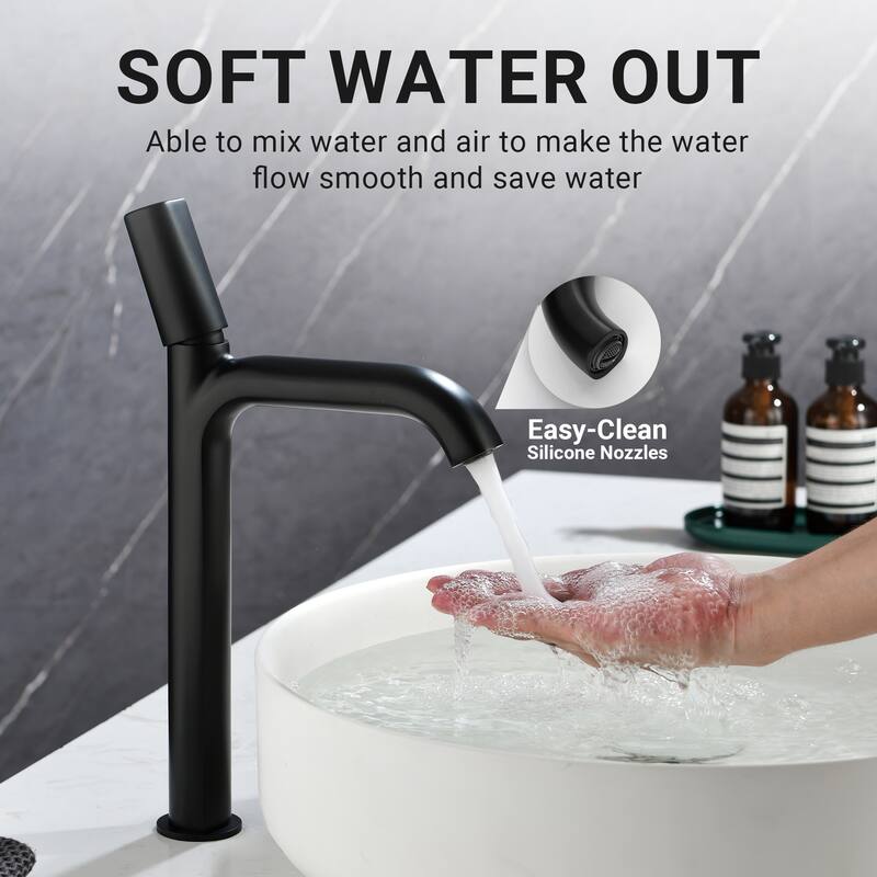 Modern Single Handle Bathroom Vessel Faucet
