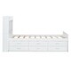 preview thumbnail 9 of 43, Platform Bed Frame with Storage Headboard, Trundle & Charging Station, Wood Captain Bed with 3 Drawers, Low Profile Bed