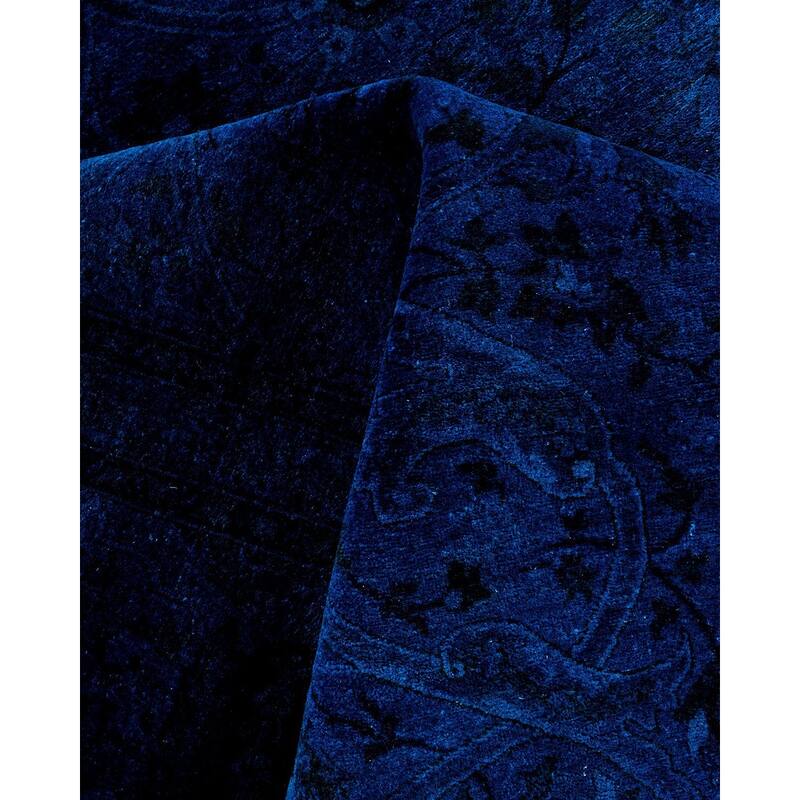 Fine Vibrance One-of-a-Kind Hand-Knotted Area Rug - Blue, 8' 2" x 10' 5" - 8' 2" x 10' 5"