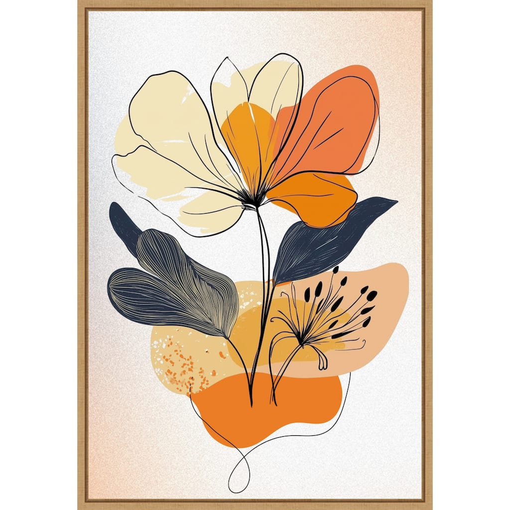 Ember Blooms No. 1 by Sally Ann Moss (23 x 33 in.), Framed Canvas Wall Art Print