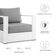 preview thumbnail 41 of 39, Tahoe Outdoor Patio Powder-Coated Aluminum 2-Piece Armchair Set