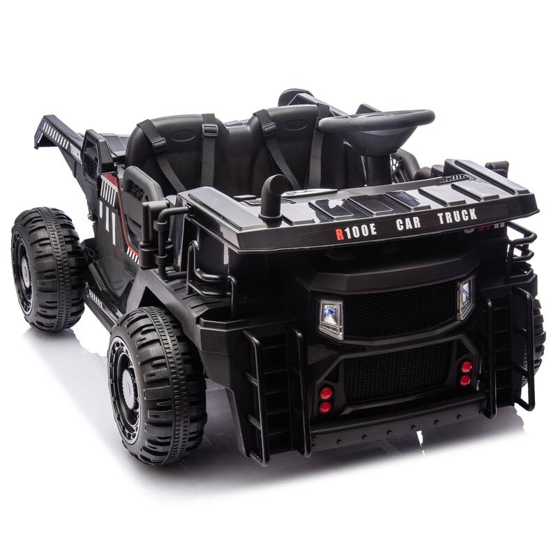 24V Two-Seater Kids Ride-On Electric Car with 400W Motor, Electric Rear Dump, Bluetooth, MP3, Remote Control 鈥?For Kids 3+