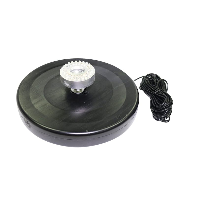 Alpine Corporation 398 GPH Pump 48 LED Light Floating Spray Fountain, Black