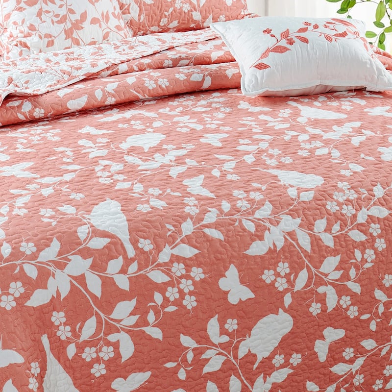 Serenta Birdsong 6-piece Quilted Bedspread Coverlet Set