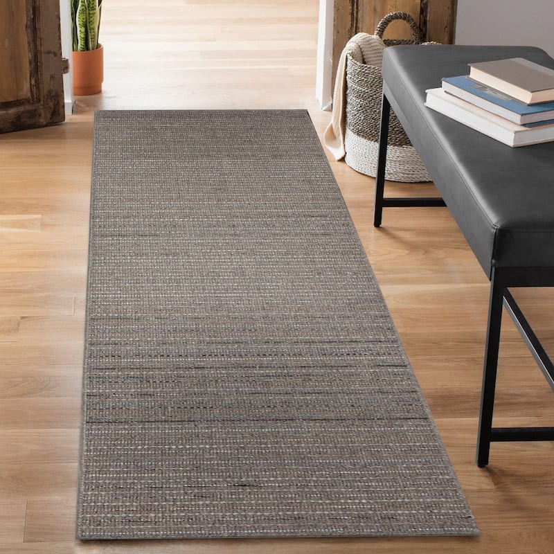 Liora Manne Gobi Stripe Indoor Area Rug - 2' x 8' - Grey