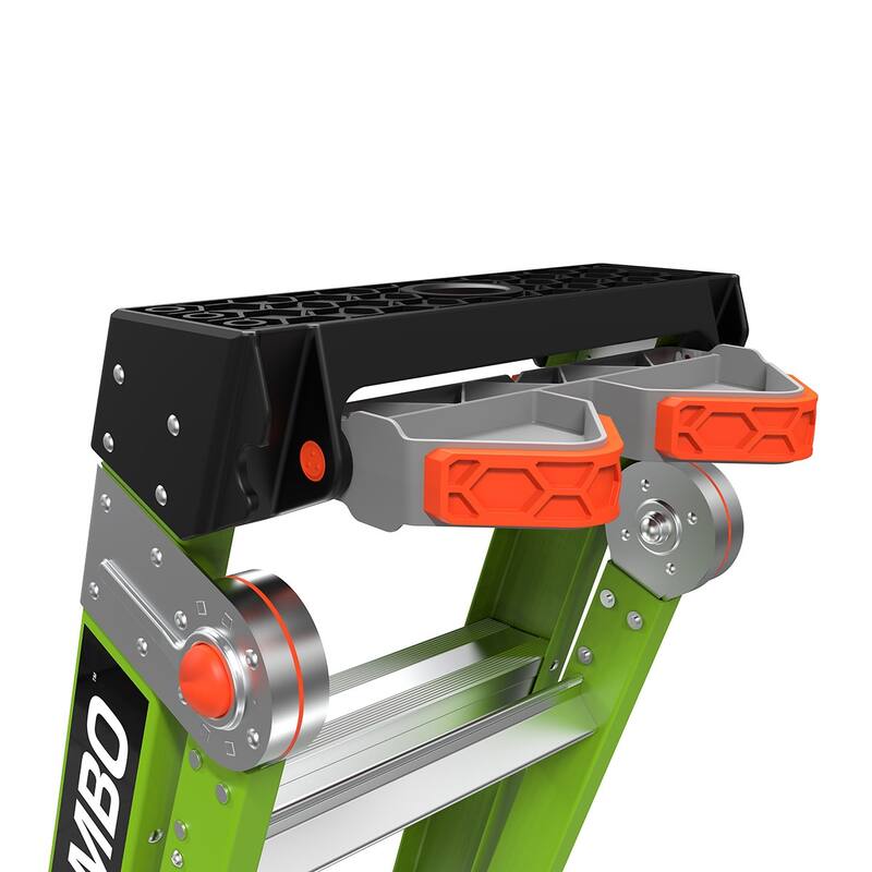 Little Giant King Kombo Professional 4'-7' Fiberglass 3-in-1 Ladder - Green