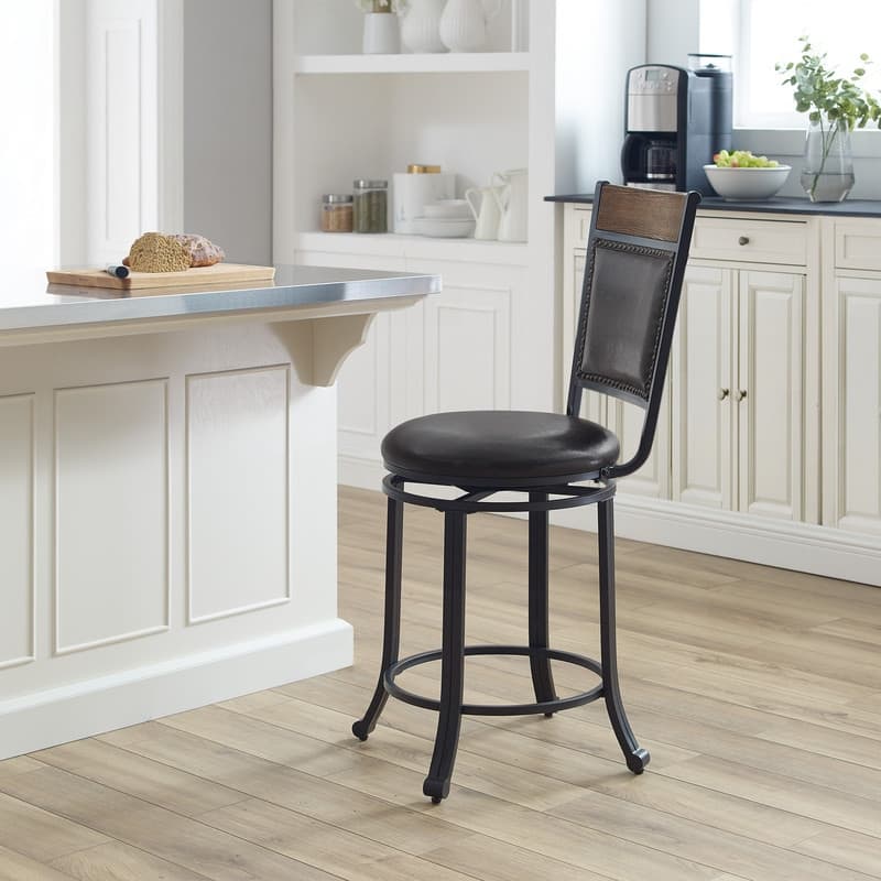 Linon Franklin Swivel Counter Stool