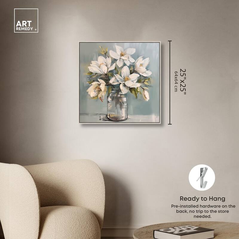 Prismatic Floral and Jar Canvas by Art Remedy