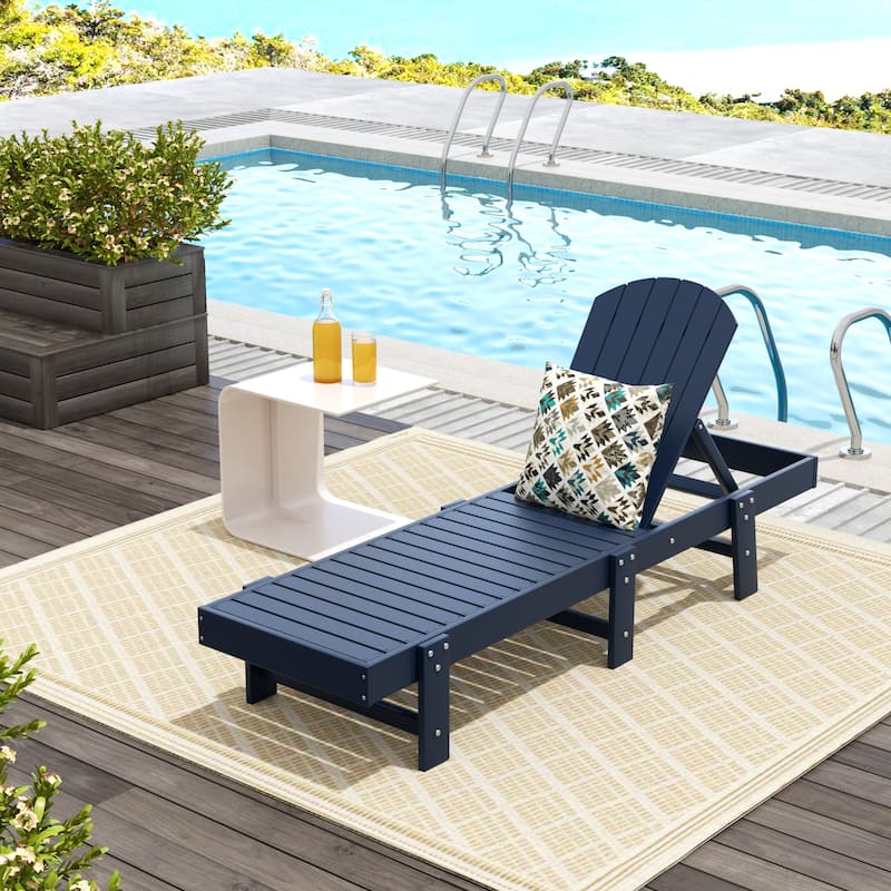 Altura Armless Poly Eco-Friendly All Weather Reclining Chaise Lounge