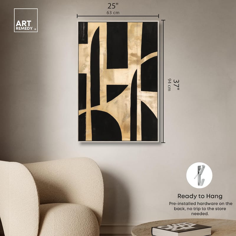 Noir and Gold II Canvas by Art Remedy