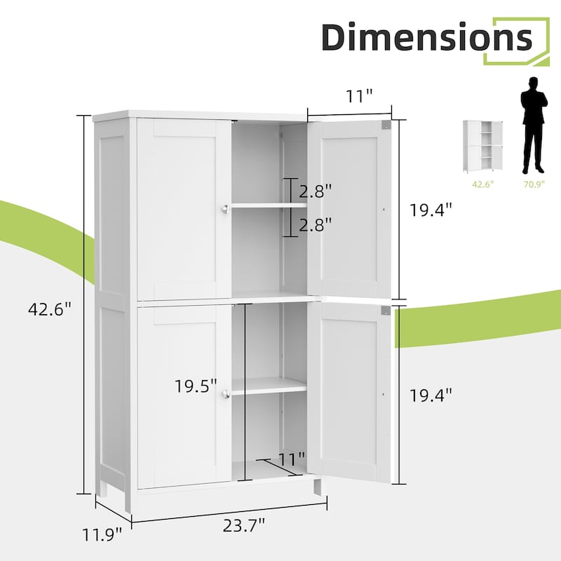 Multi-Room Storage Cabinet with Waterproof Board – Organizer for Bathroom, Kitchen & Living Room