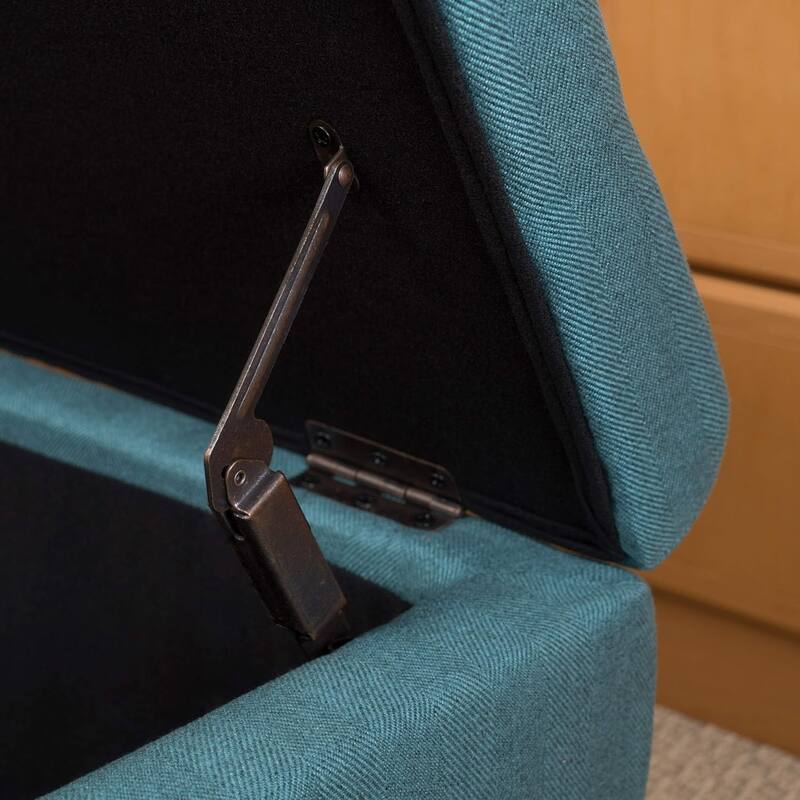 Home Decor,Tufted Ainsley Button Storage Ottoman Bench with Hinged Lid, Ottoman Bench with Storage