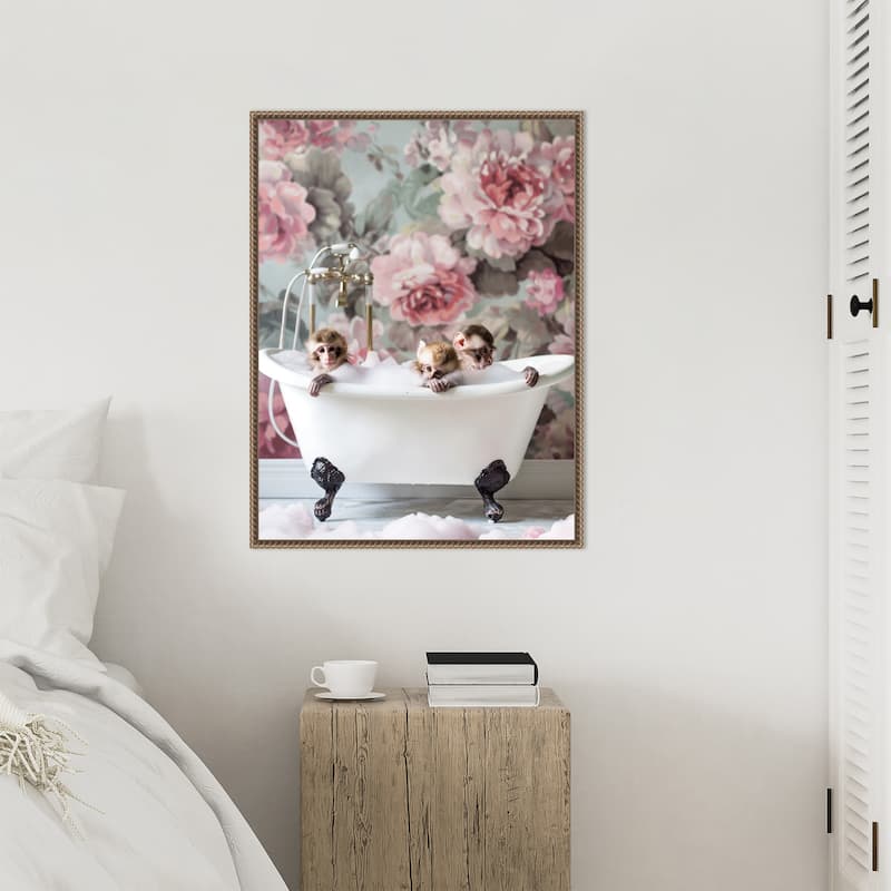 Blossom Bath by Niky Rahner Framed Canvas Wall Art